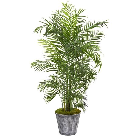 NEARLY NATURALS 63 in. Areca Palm Artificial Tree in Decorative Planter 9736
